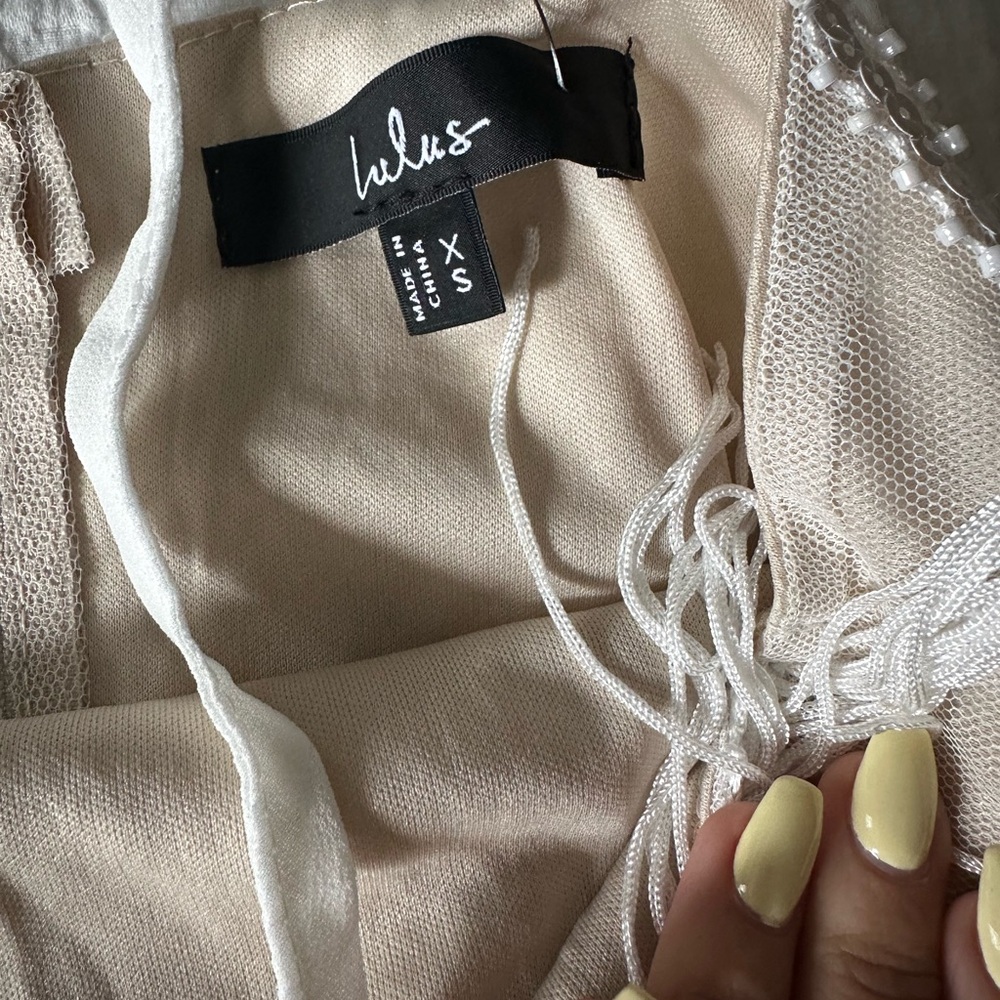 Lulu's White Skirt Set with Elegant Design - Picture 5 of 5